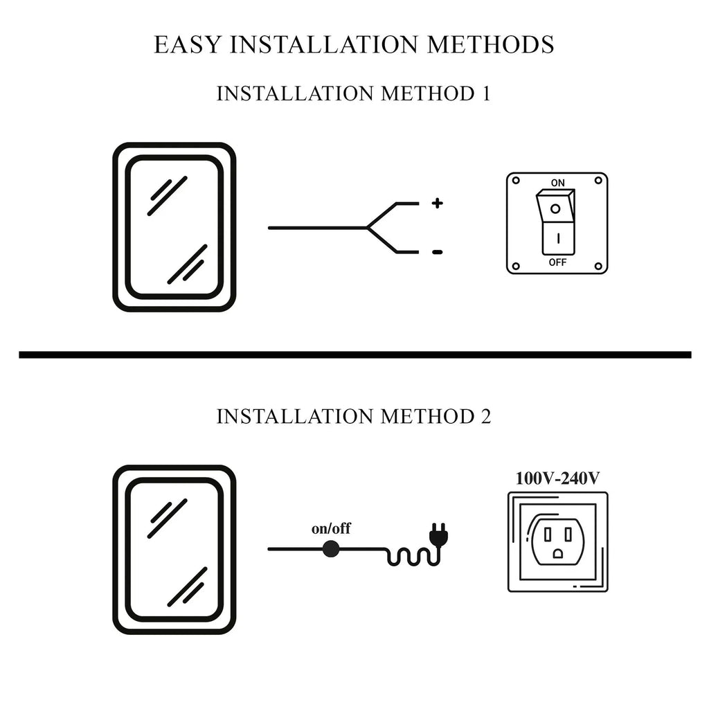 LED Lighted Mirror, Irregular Bathroom Vanity Mirror with Lights, Modern Backlit Mirror