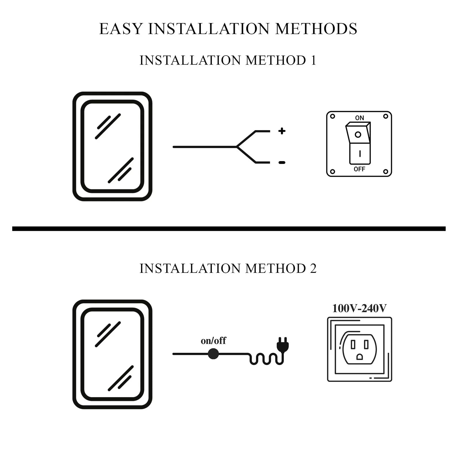 LED Lighted Mirror, Irregular Bathroom Vanity Mirror with Lights, Modern Backlit Mirror